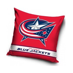 TipTrade Velurový Polštář NHL 40x40cm, Columbus Blue Jackets
