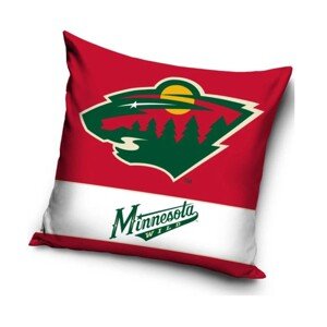 TipTrade Velurový Polštář NHL 40x40cm, Minnesota Wild