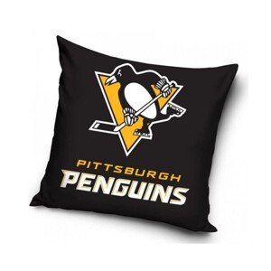 TipTrade Velurový Polštář NHL 40x40cm, Pittsburgh Penguins