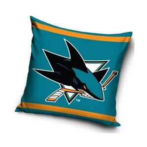 TipTrade Velurový Polštář NHL 40x40cm, San Jose Sharks