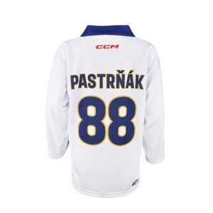 CCM Reprezentační dres CCM bez reklam bílý Pastrňák, Senior, bílá, XS