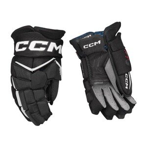 CCM Rukavice CCM Jetspeed FT8 JR, černá-bílá, Junior, 12"